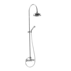 Ensemble robinet douche mural CISAL ARCANA pour salle de bain ancienne