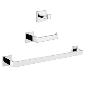 Pack accessoires salle de bain LUANDA chromé