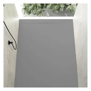 Receveur de douche extra plat COVER en résine surface ardoisée béton