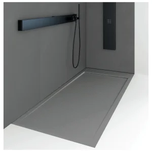 Receveur de douche extra plat QUORE en résine surface ardoisée béton
