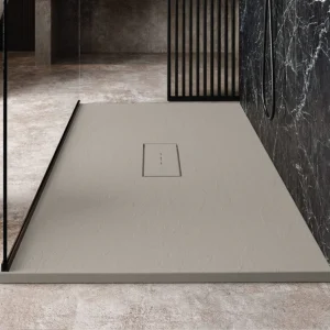 Receveur de douche extra-plat en résine minérale VIC gris