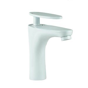 Sanilum Snowy Mitigeur Lavabo Blanc en Inox