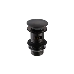 Bonde lavabo noir mat pour vasques avec trop-plein