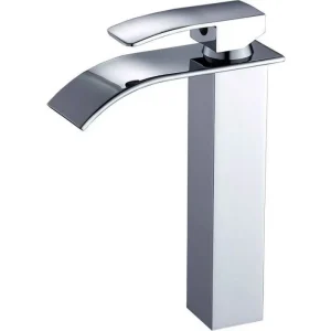 Robinet mitigeur de lavabo haut à levier unique chromé ARDALI