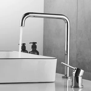 Robinet mitigeur lavabo haut ORUNE 2 trous chromé
