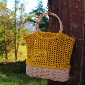 KIT Sac rotin & crochet
