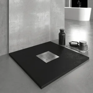 Receveur de douche extra plat en résine minérale SLATE noir