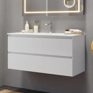 Meuble salle de bain PIANURA Stella (blanc ou noir)
