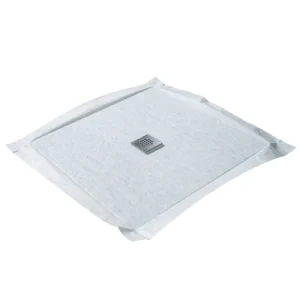 Receveur de douche à carreler FLATBOARD 4 pentes avec natte étanche et siphon ultra plat